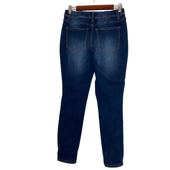 Maurices High Rise Stretch Distressed Skinny Jeans Medium Wash Medium Regular - Picture 4 of 4